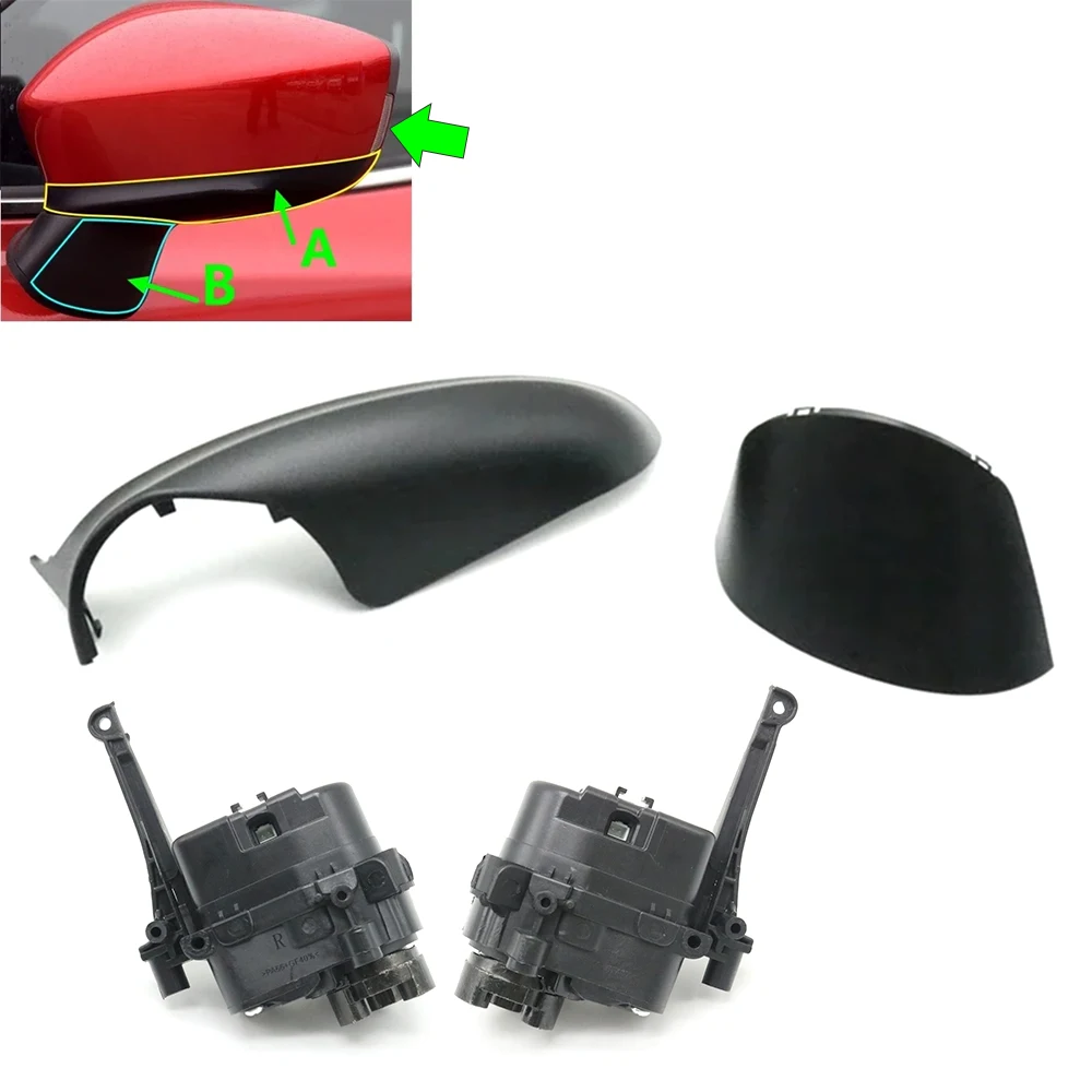 Car Rearview Mirror Lower Cover Folding Motor Housing Base Cap For Mazda CX-5 CX5 2013 2014