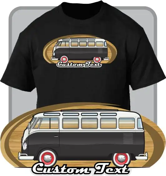 T-shirt 1956 1957 1958 1959 1960  Minibus 23 window Bus T1 Camper Kombi Transporter Type 2 westfalia splity