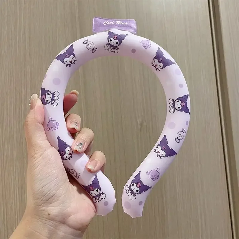 

My Melody Kuromi Anime Kawaii Sanrio Ins Fashion Printed Necklaces Cute Cinnamoroll Cooling Rings Pendant Gifts for Kids