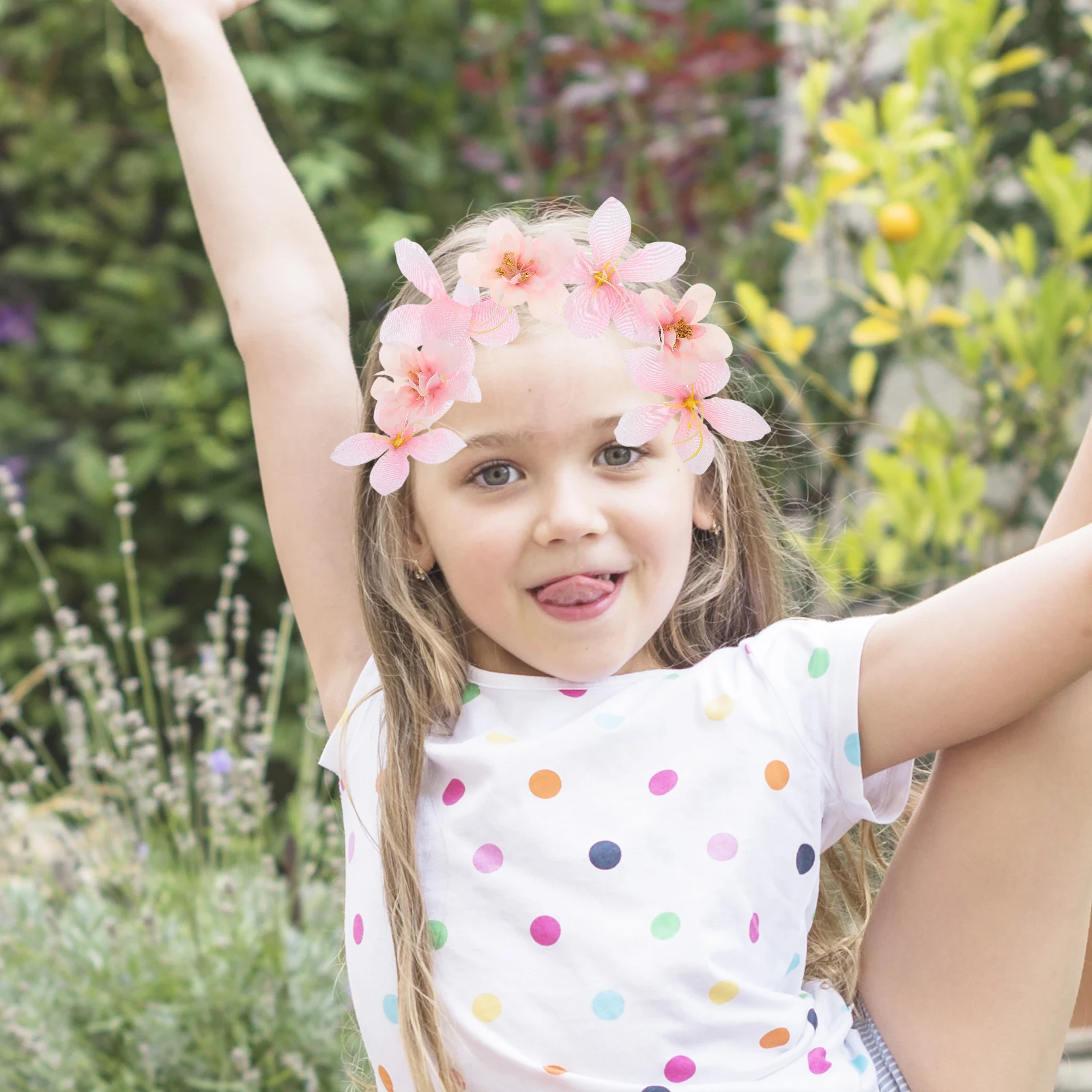 

Simulated Flower Headband Artificial Hair Accessories Floral Headbands Princess Charm Realistic Design Lightweight