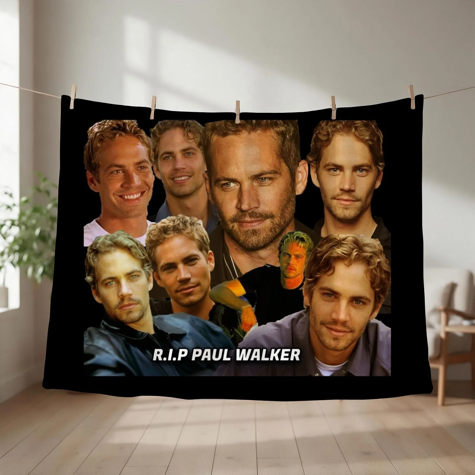 Paul walker tribute collage design 2021 Throw Blanket couch cozy soft plush fuzzy picnic outdoor blanket
