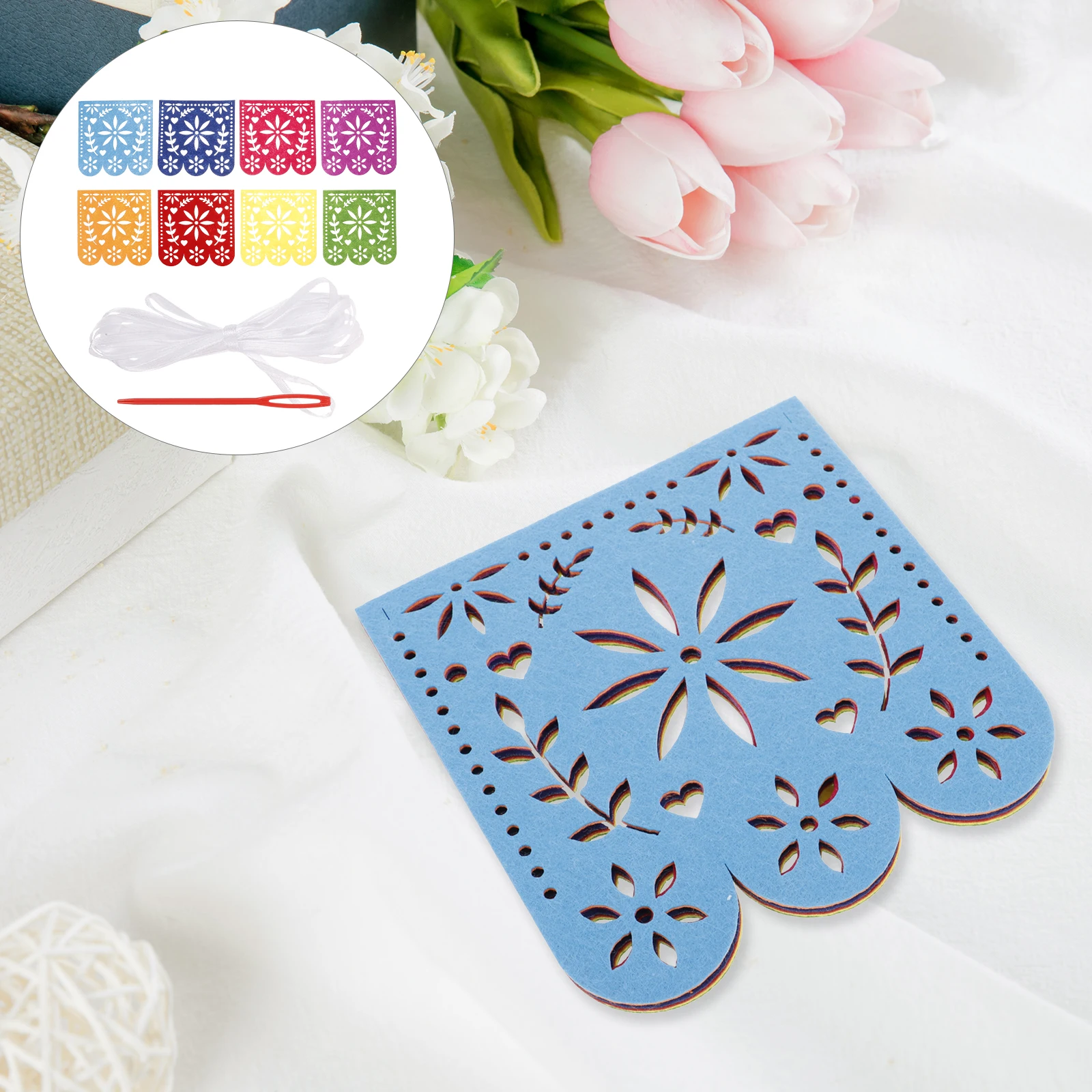 

Pinata Colorful Banner Fiesta Party Decoration Mexican Carnival Wreath Non Woven Fabric Festive Birthday Wedding of the