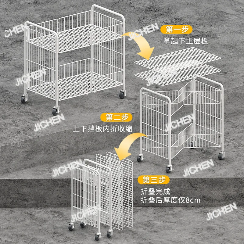 Stall trolley ice powder stall commercial mobile shelves foldable night market sushi stall trolley
