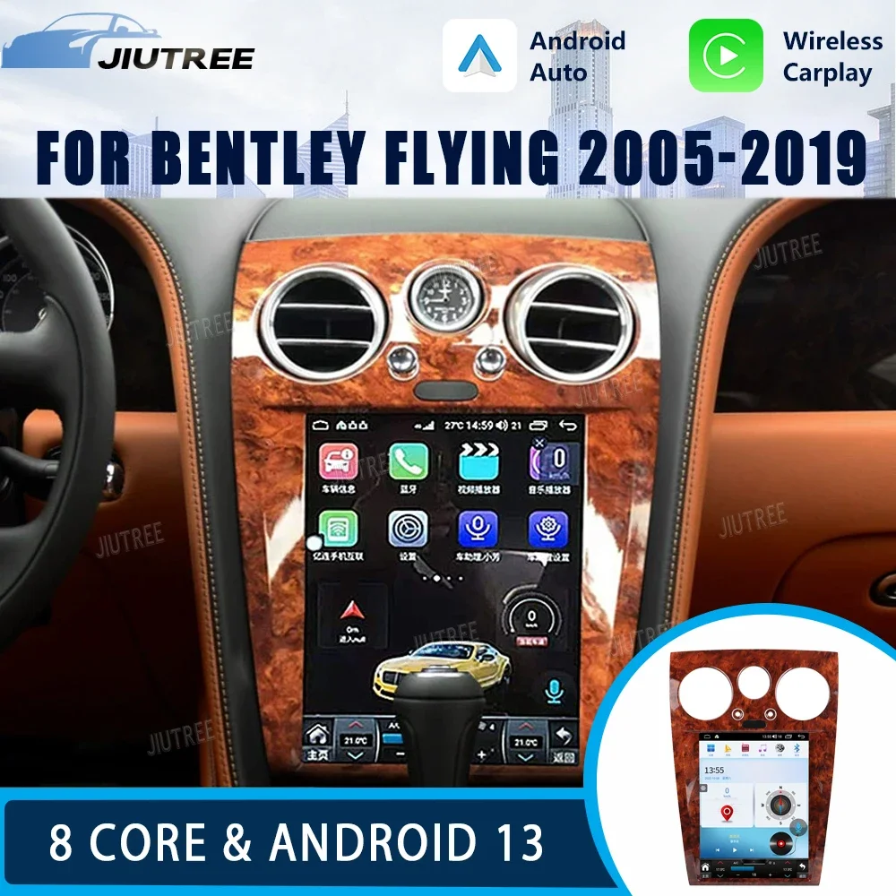 

Android 13 для Bentley Flying Spur 2005-2019, автомобильный радиоприемник, мультимедийный плеер, DVD Automotivo, авто GPS-навигация, Carplay DSP
