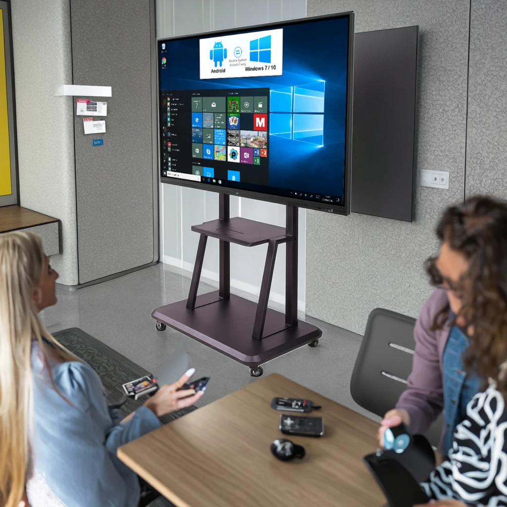 55-Inch Android Window Dual System Smart Board Interact Interactive Flat Panel For Classroom Education Touch Screen Display