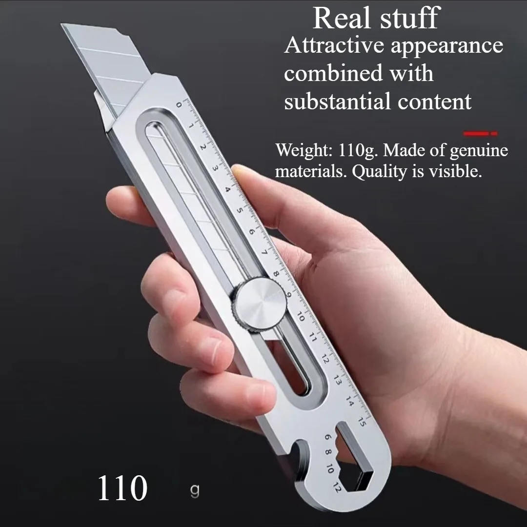 Stainless steel multi-functional practical knife - 6-purpose integrated design, sharp and durable, suitable for screwing