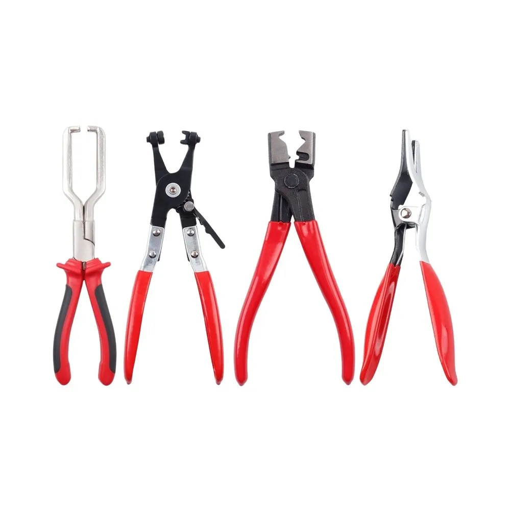 Hose Clamp Plier Kit for Cars Trucks SUVs Featuring Max 1-3/4 Inch Opening and Compatibility with Plastic Snap Connectors