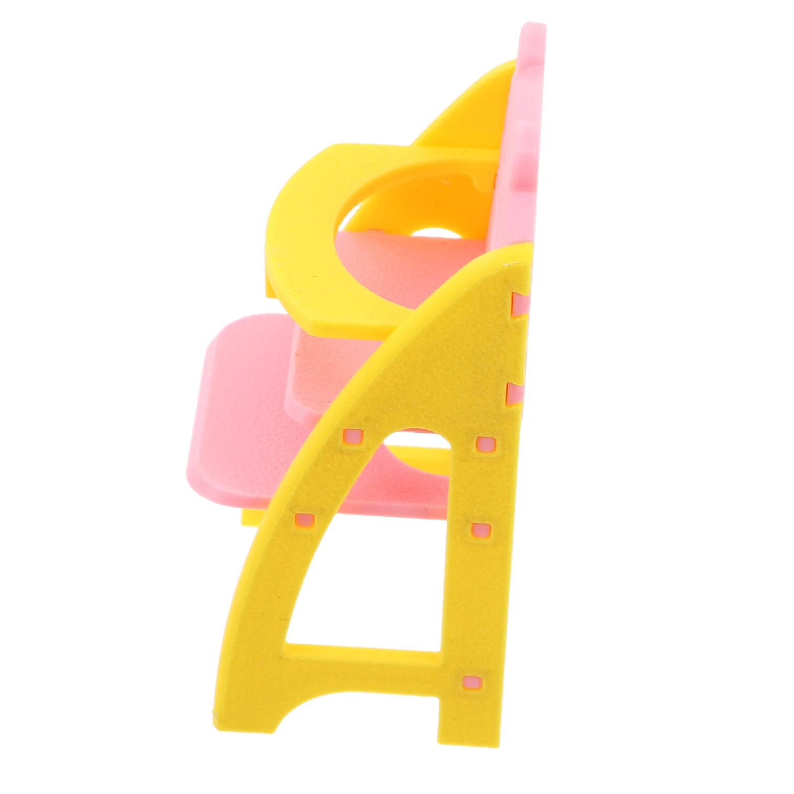 كرسي مرتفع للأطفال باللون الأزرق بمقياس 1:12 أثاث بيت الدمى المصغر للعب التظاهري كرسي الطعام ملحق بيت الدمى - عالي صغير للرضع #5