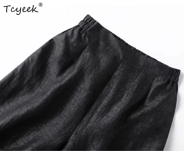 Tcyeek 100% Real Mulberry Silk Shorts Woman 2026 Summer Vintage Casual Womens Shorts Female Clothing Pantalones Cortos De Mujer