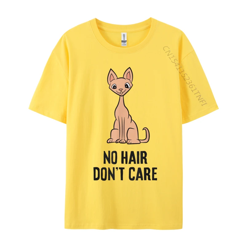 No Hair Don it Care Cute Hairless sphynx Cat Design Leisure All Cotton Men T Shirt Gift T Shirt Fashionable T Shirt Wholesale