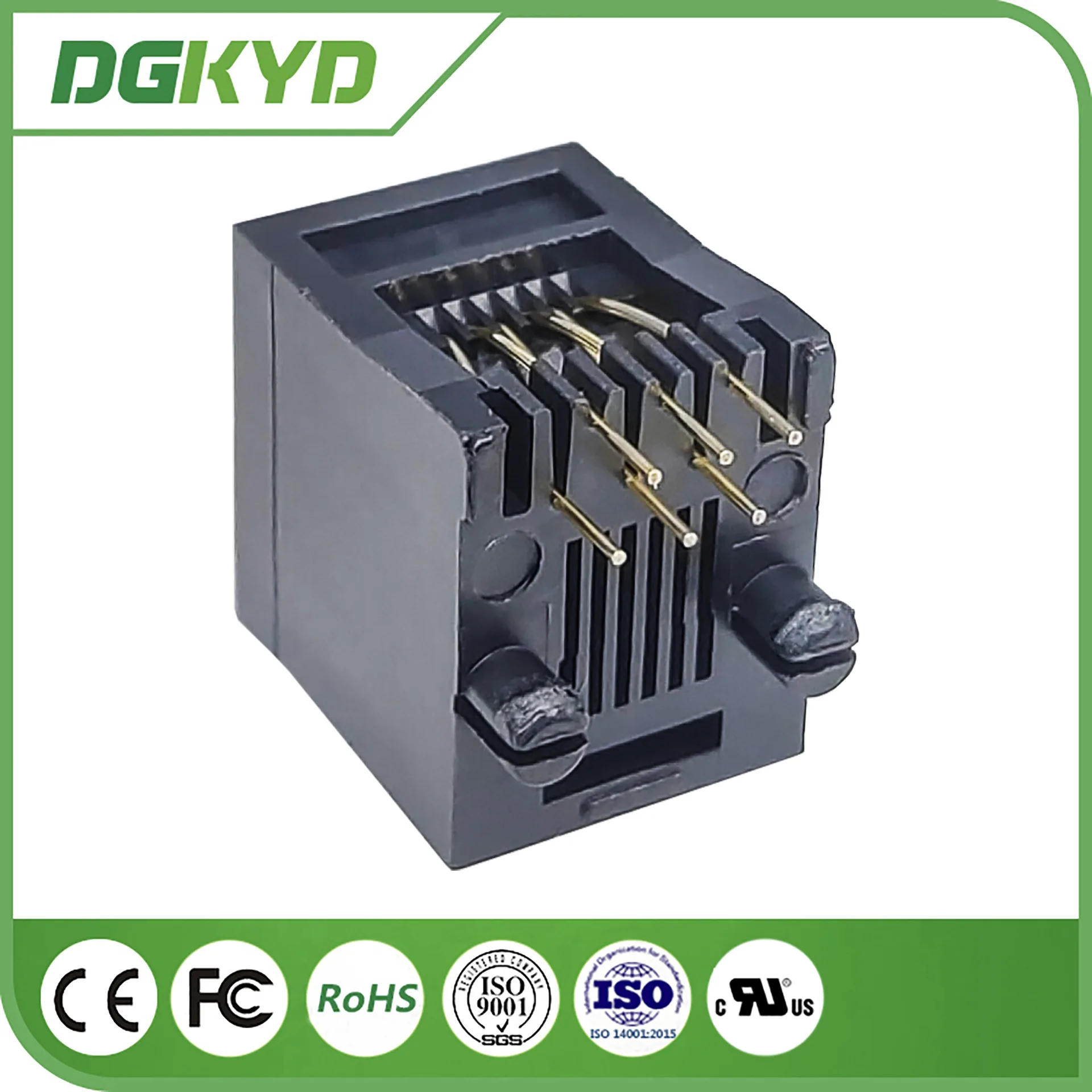 For DGKYD52221166IWA1DY4 RJ45 connector 6P6C no light all plastic, single port network cable socket