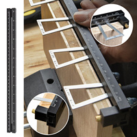 Dovetail Marking Gauge Set Aluminum Alloy Movable Dovetail Joint Scribing Gauge for Woodworking Projects