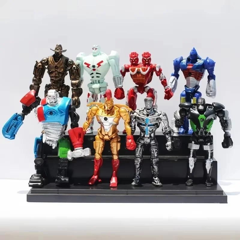 13cm Hot 8pcs/Set Real Steel Zeus Atom Midas Adam Raider Robot Model Toys Gift Action Figure Hobby Decoration Doll Toys Ea30-20