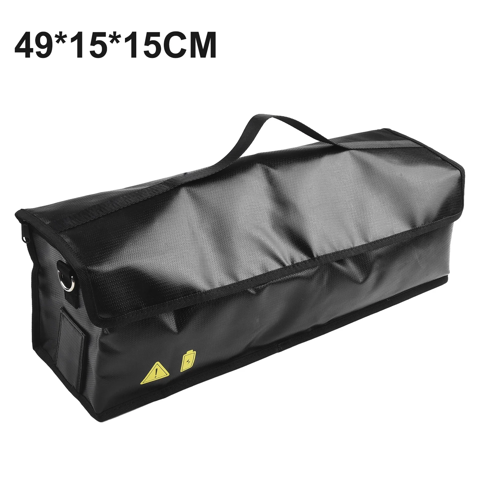 49*15*15CM Portable Fireproof Storage Bag For Ebike Battery Flame Retardant Bags For Lithium Battery Black Explosion-proof Bag