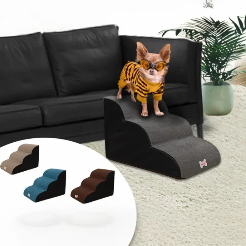 

Dog Stairs For Small To Medium PetsTeddy Bears Sofa And Bed Access Removable Washable Pet Ladders With Sponge Steps