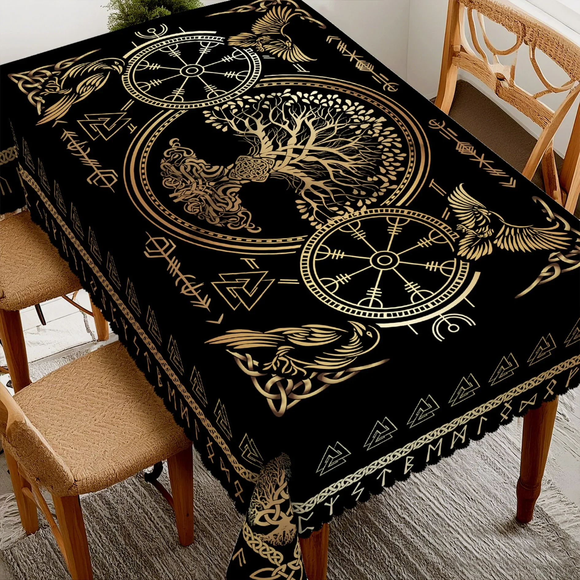 ผ้าปูโต๊ะรูปสี่เหลี่ยมผืนผ้าลา - Board Game Vikings บทวิจารณ์และราคา