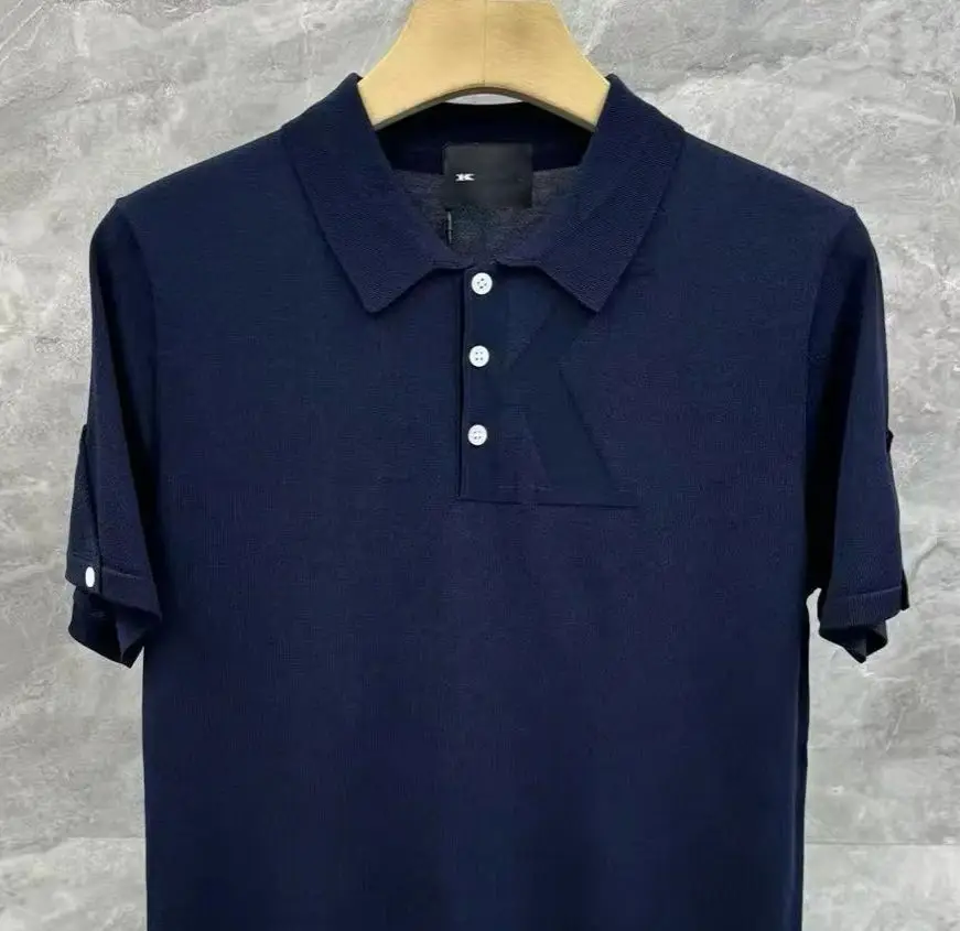 

Kiton Italian summer new embroidered old money wind knitted short-sleeved POLO shirt