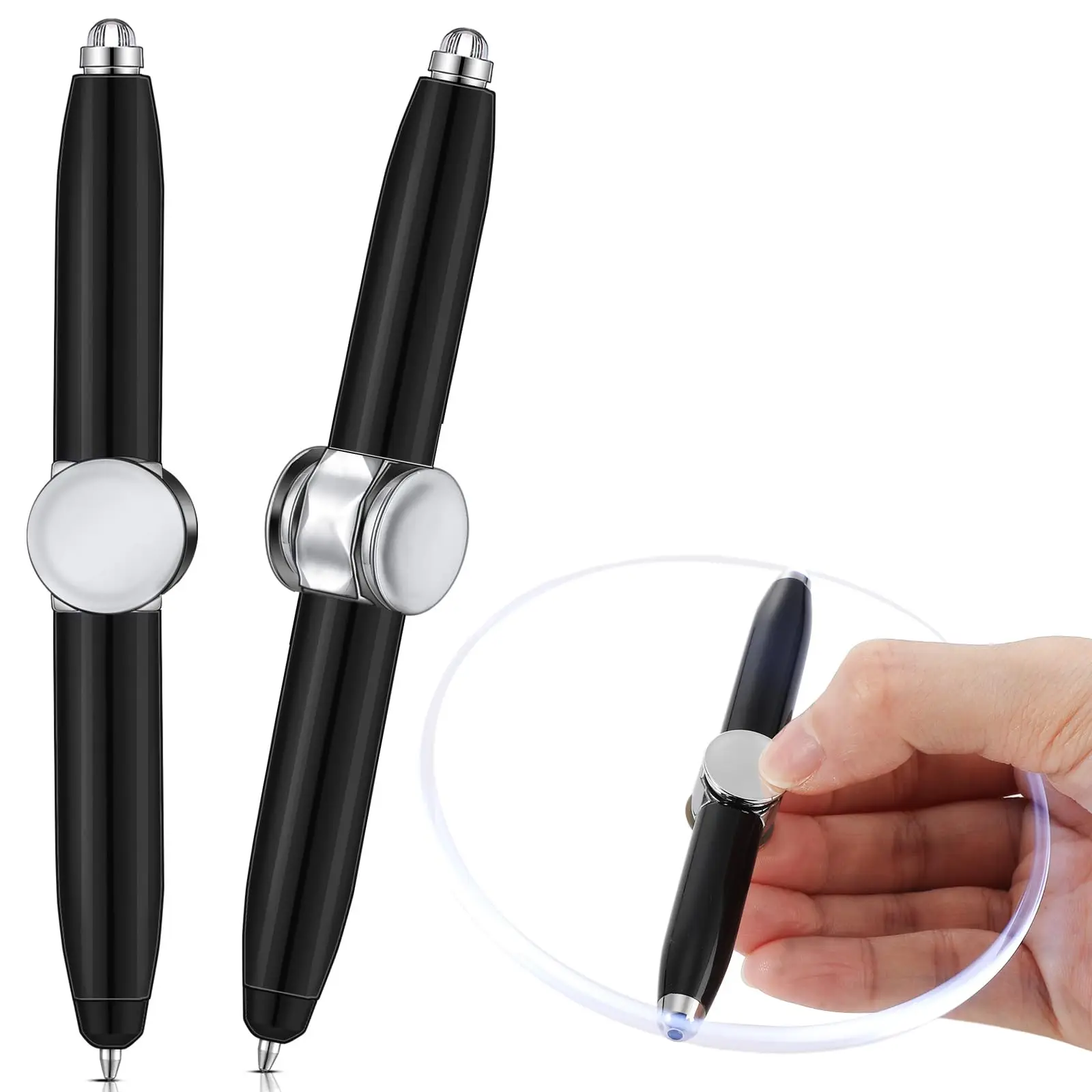 

Rotating pen with LED light, multifunctional pressure reducer, thinking aid, ballpoint pen, anti stress anxiety gift pen