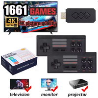 8 Bit 4K Game Stick HD TV Video Game Console Built In 1661+ Games For PCE FC GBC GB Handheld Game Console Wireless Gamepad