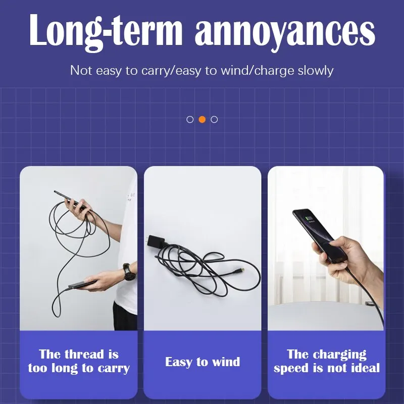 Image 4: Double tête Type C Pd charge rapide Usb3.1 disque dur haute vitesse 10g court 100w Lightning 3 câble de données Portable Ultra court