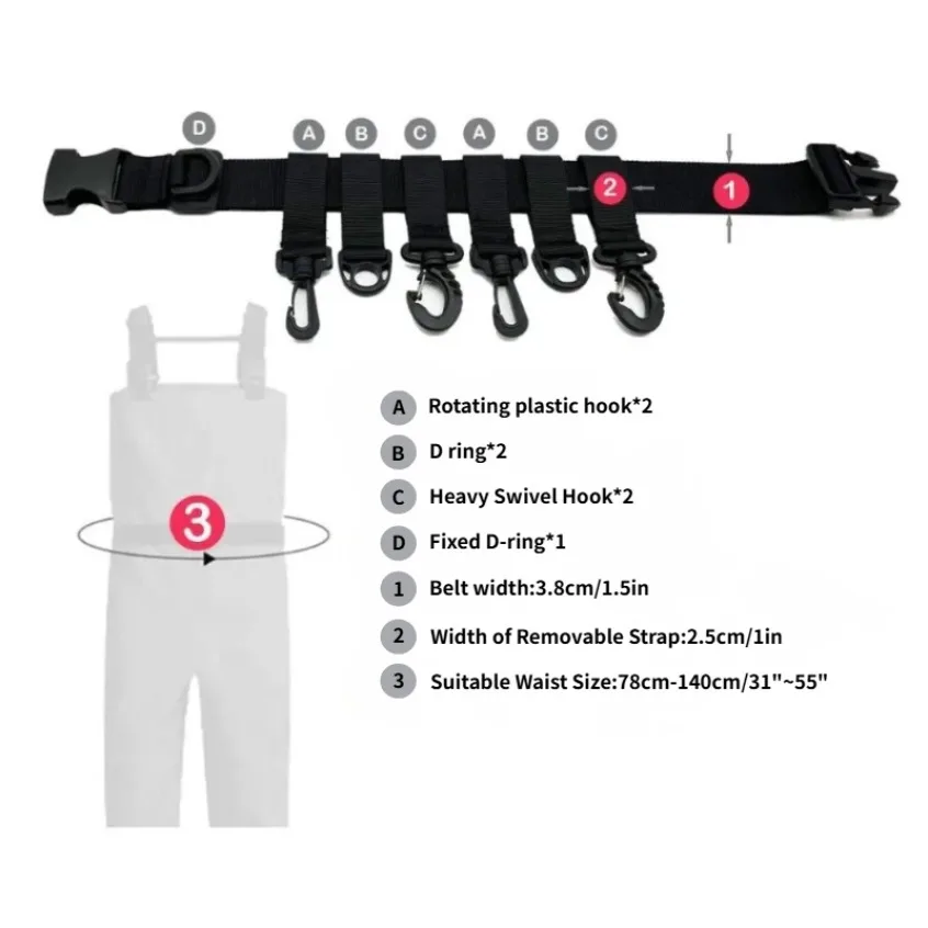 1Pcs Adjustable Wading Belts F - Fishing Belt recension och pris