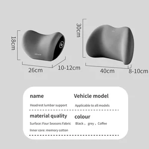 Car Memory Foam Neck Pillow, Lumbar Backrest Cushion, Pillow Back, Protection 8 Main Sales Butacas Chevrolet Luv - №3