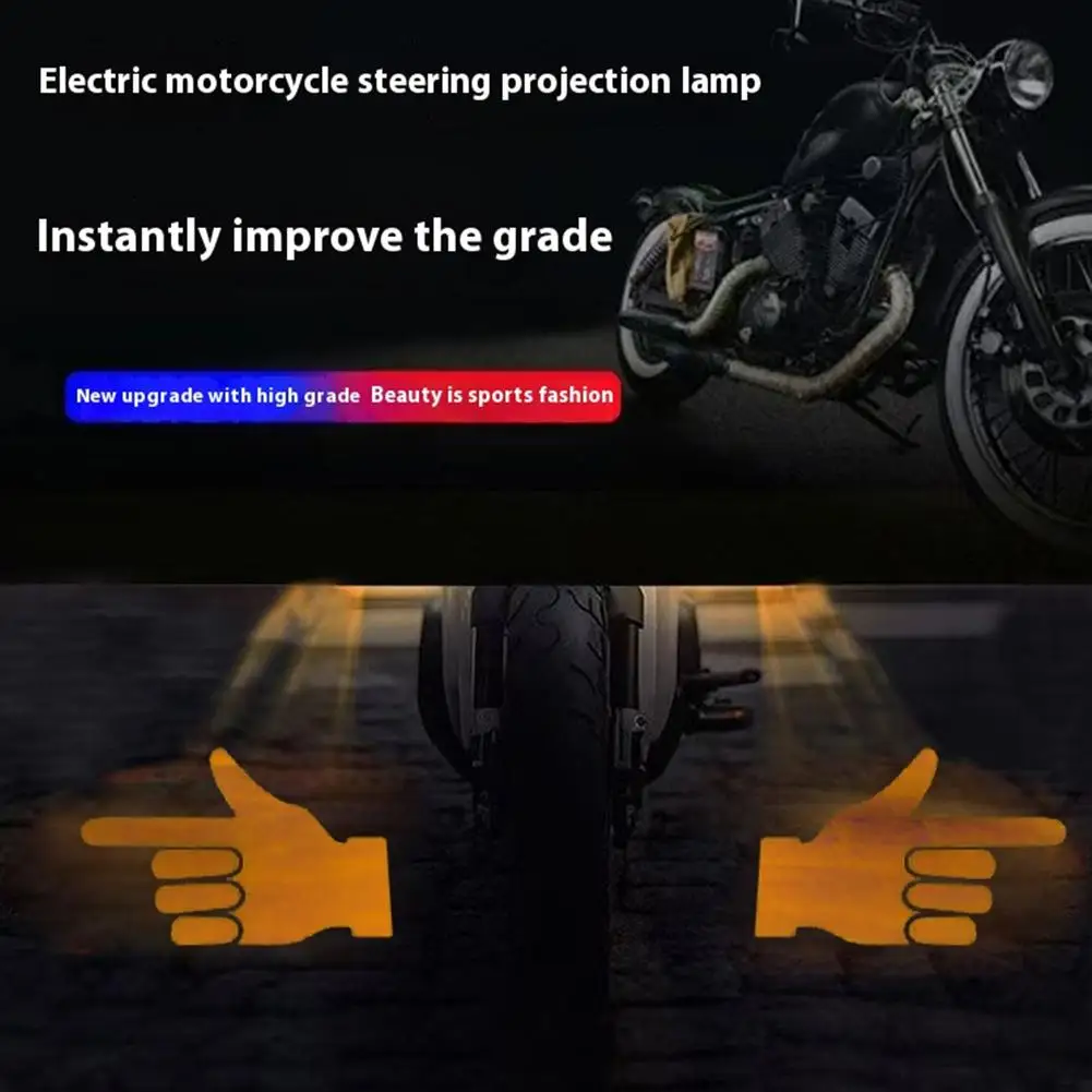Picture 4: Motorcycle Projection Turn Signal Ground Light LED Decorative Atmosphere Light Universal Light Warning Motorcycle Modified K0C5