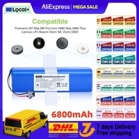 6800mAh Battery For XiaoMi Lydsto R1 Roidmi Eve Plus Viomi S9 Robot Vacuum Cleaner Battery Pack Accessories Parts 14.4V
