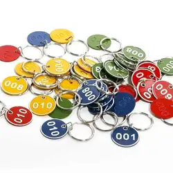Number Marking Identification Hang Tags Luggage Labels ID Tag With Split Rings For Organized Coded Key Cabinet Identifier