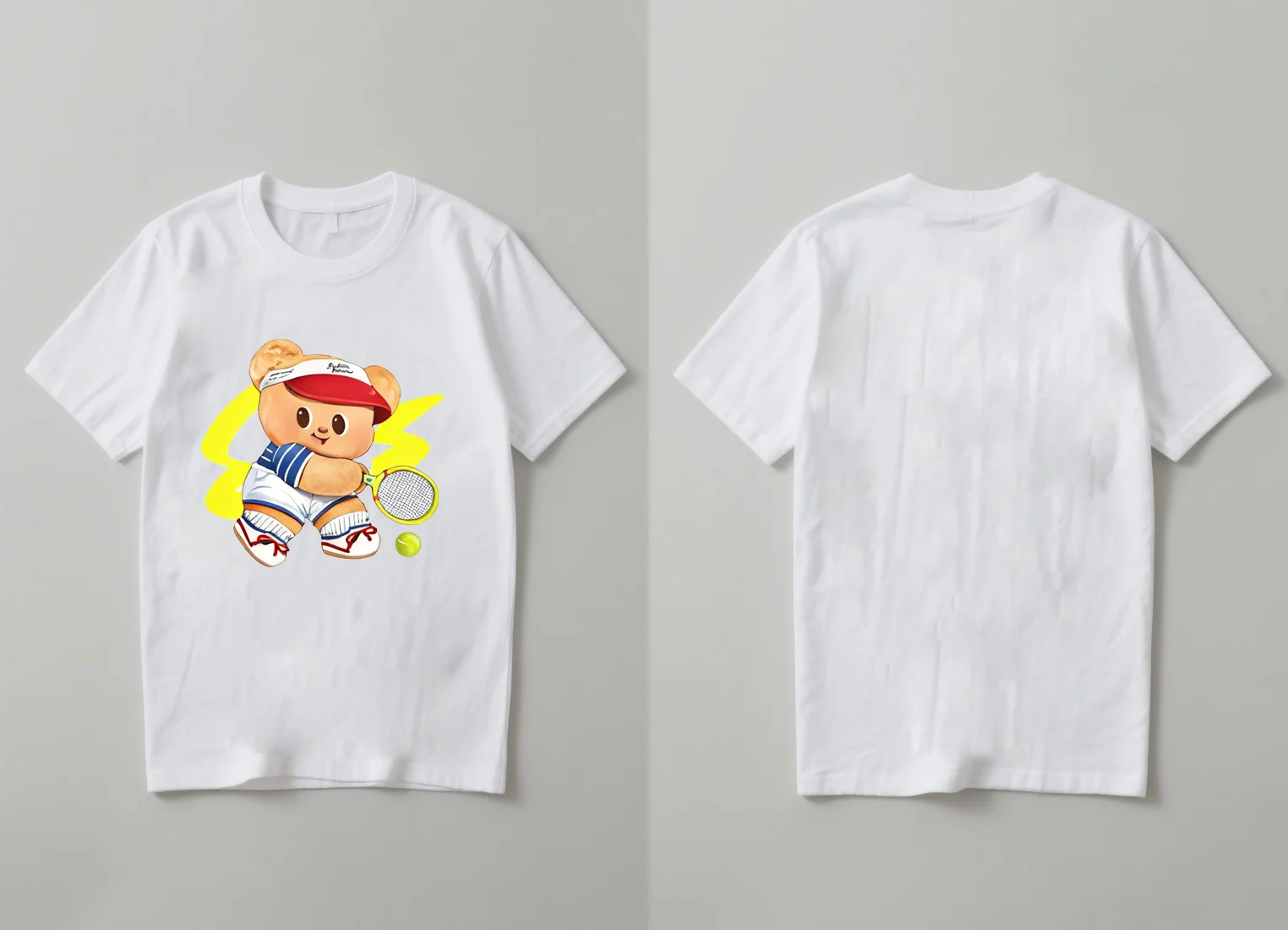A mais recente camiseta elegante e fofa com estampa de urso para homens e mulheres com um top casual com gola redonda em 2025