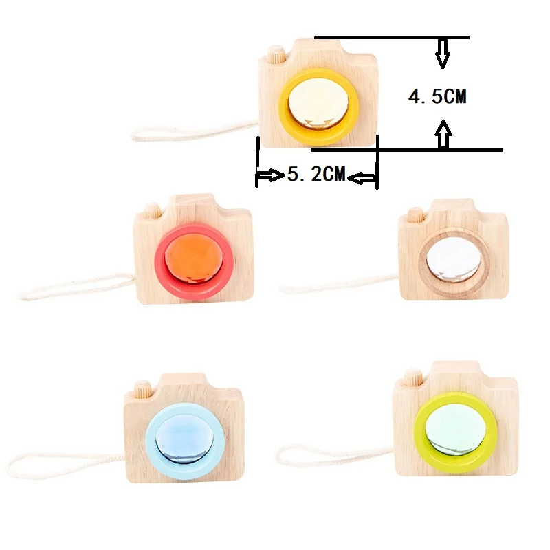 Детские деревянные красочные камеры-калейдоскопы, игрушки для детей, радужные деревянные игрушки для детей, обучающие ранние развивающие игры