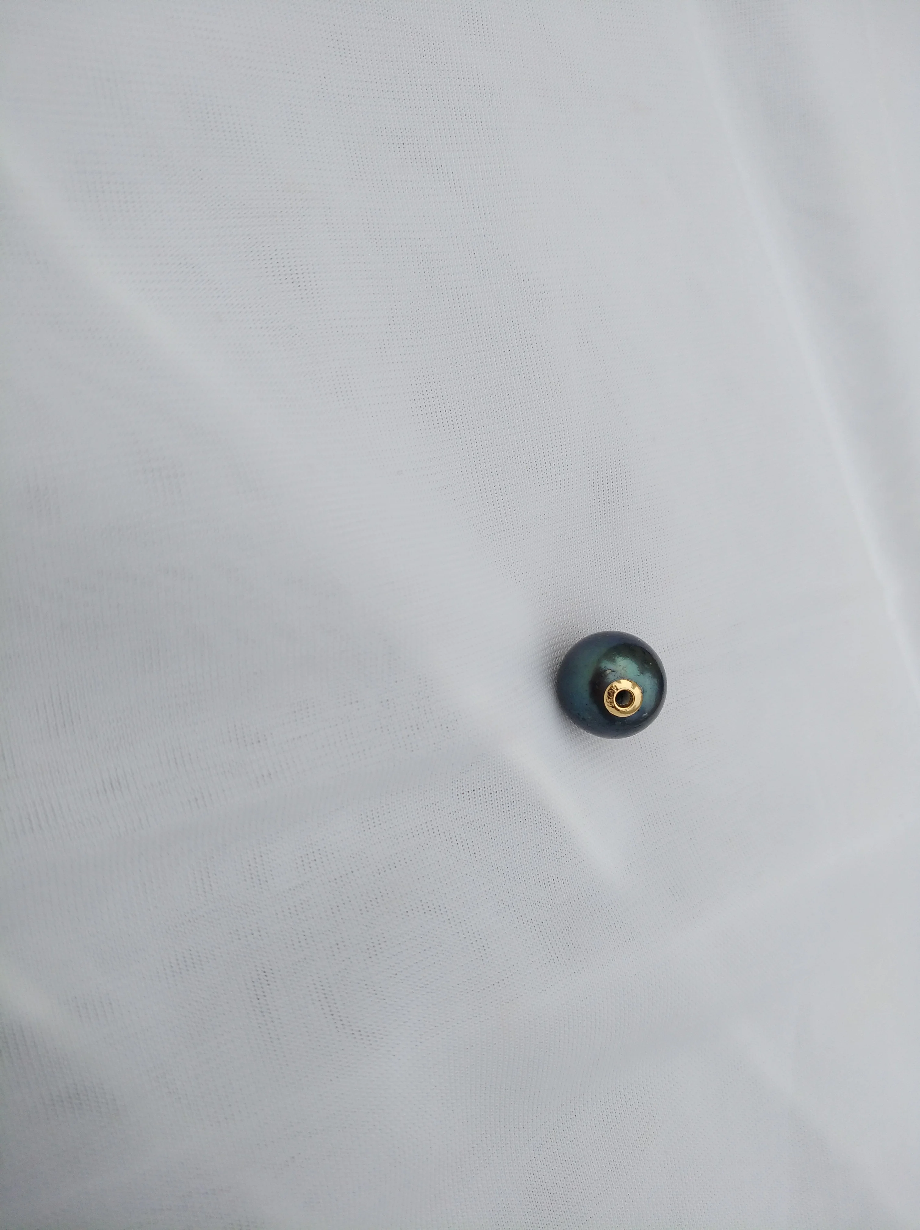 

Big 10-11mm Round Australian black South Sea Loose Pearl Full-Drilled,18K Gold