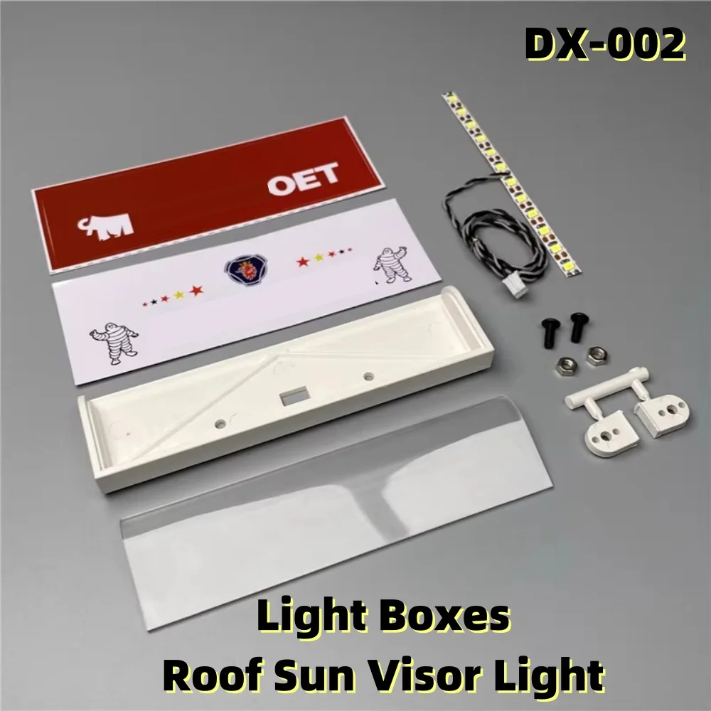770s LED Roof Sun Visor Light DX-002  Advertising Light Boxes Parts for 1/14 Tamiya RC Truck Tipper SCANIA R470 R620 R730 DIY
