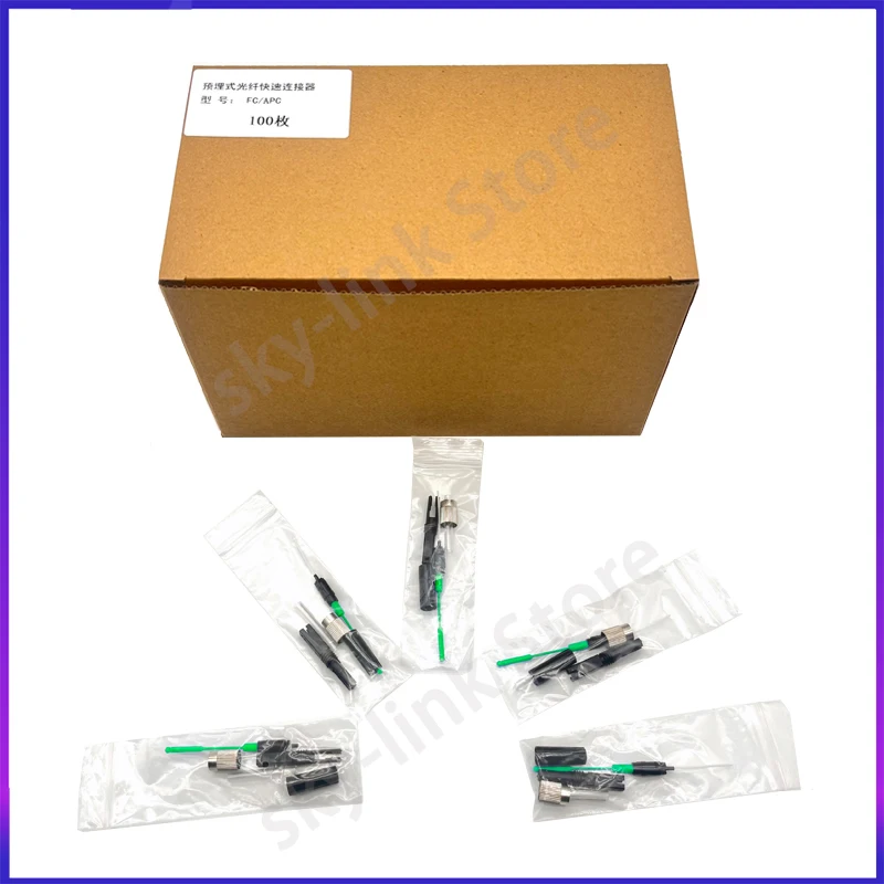 

FC/APC Hot Melt Optical Fiber Fast Connector Fusion Splice On Connector for FTTH Telecom Network