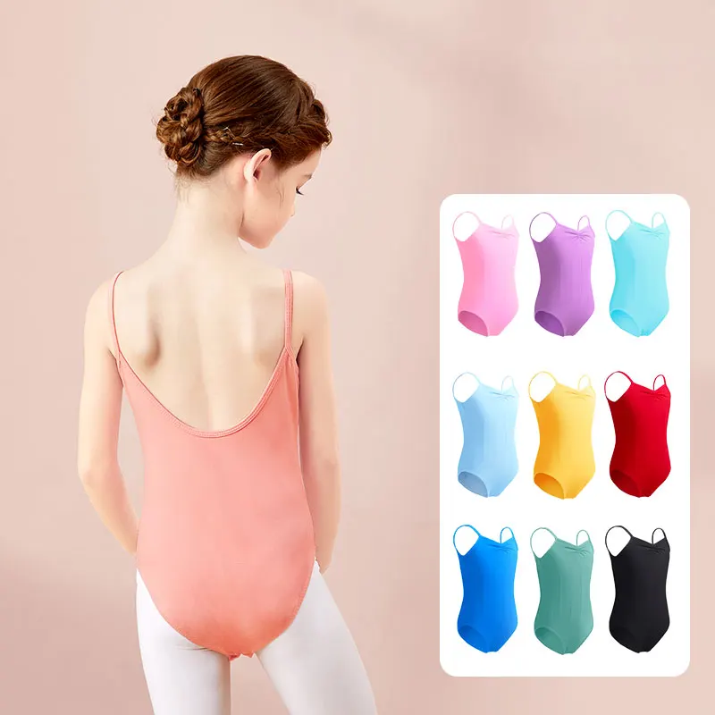 Girls Ballet Leotards for Kids Camisole Dance Leotard Toddler Sleeveless Gymnastics Leotard Girls Cotton U Back Ballet Bodysuit