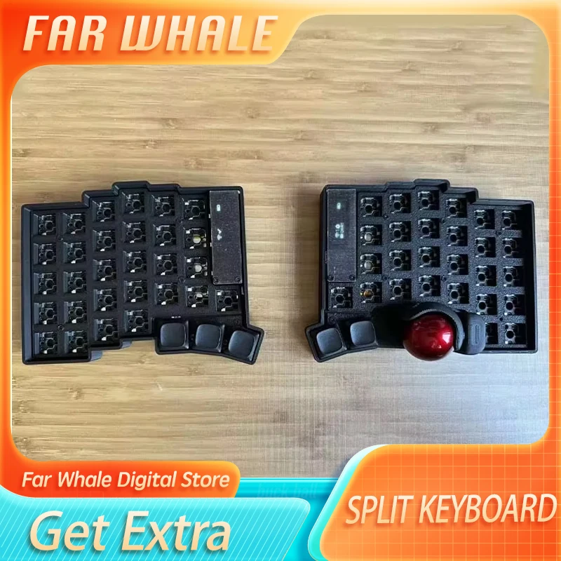 Keyball 39/44/61 Split Keyboard Kit with Trackball OLED Screen Wireless Split Mechanical Keyboard Kit Customize Support ZMK Gift