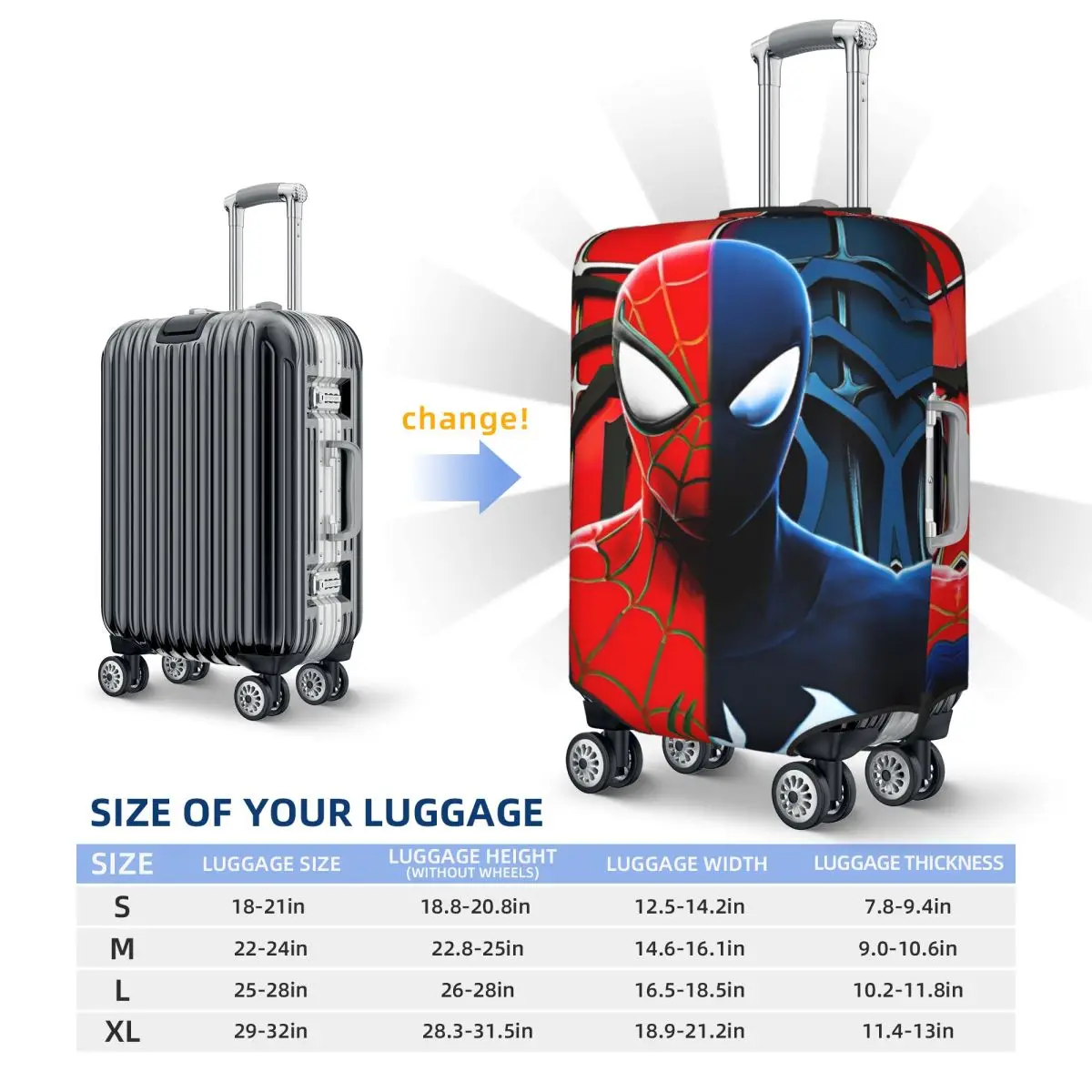 Marvel Spider Man Kofferhoes Reizen Vakantie Leuke Bagage Accessoires Beschermer