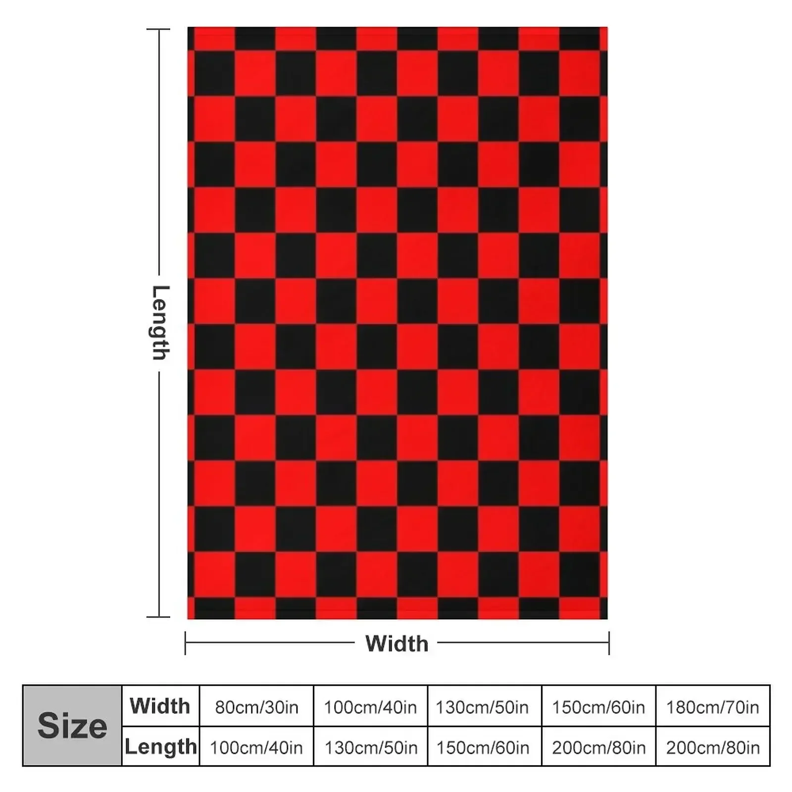 Black and red checkered Throw Blanket decorative Bed Fashionable Soft Furrys Blankets