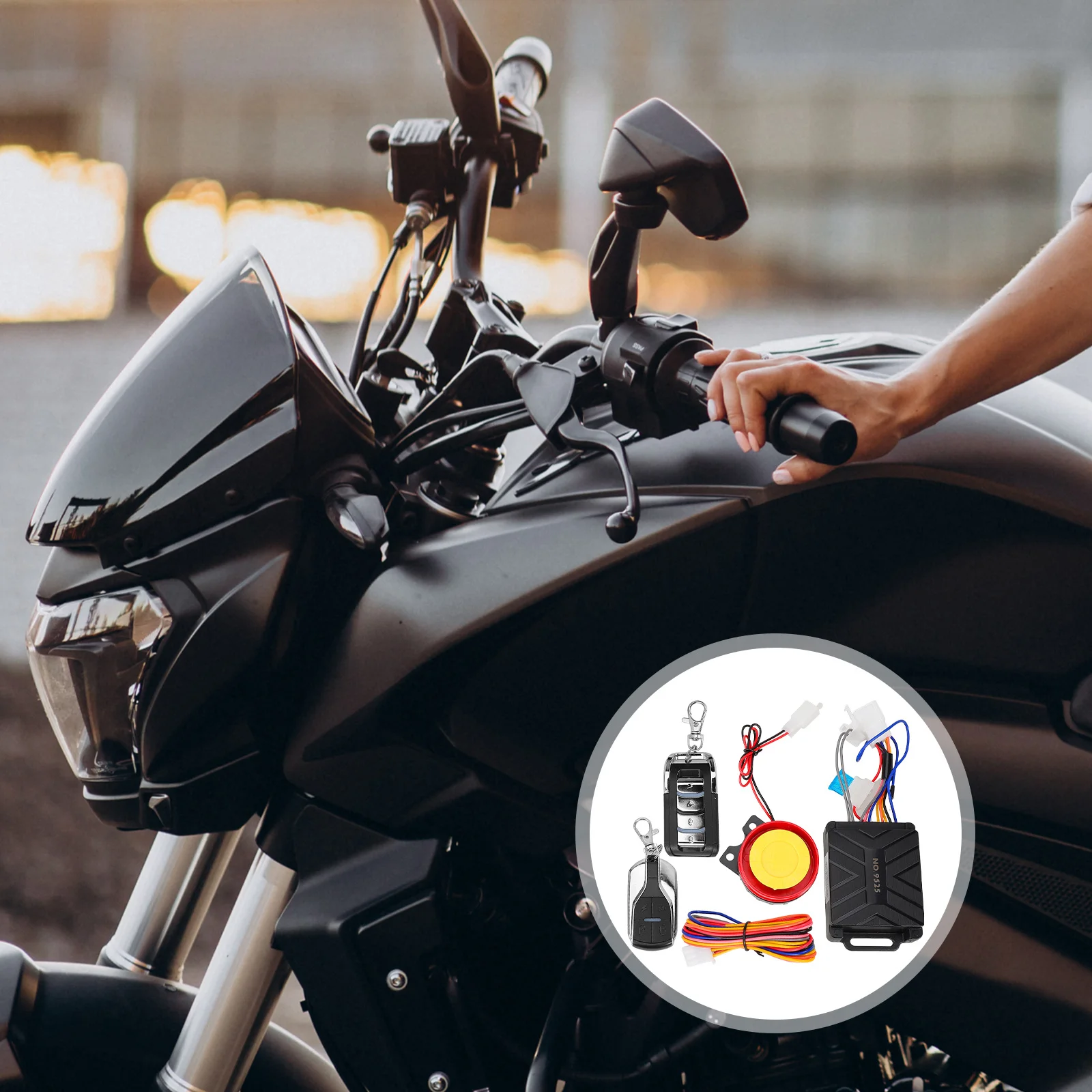 

1 комплект, звуковая и световая сигнализация для мотоцикла, дистанционный запуск, аксессуары для безопасности мотоцикла, аксессуары для безопасности автомобиля