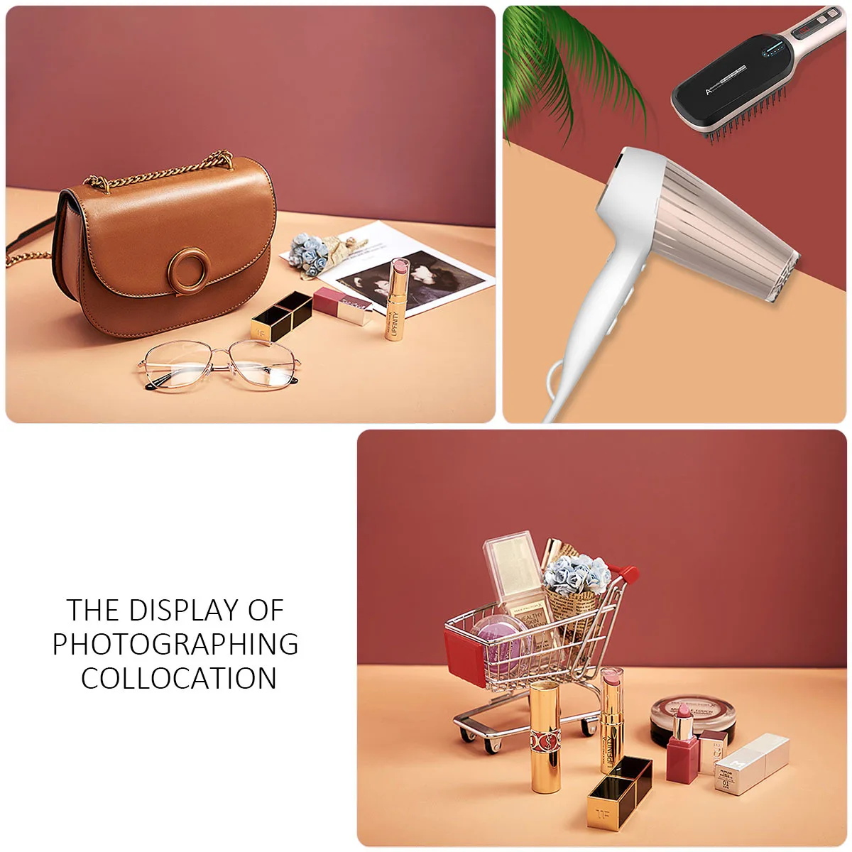 

1Pcs Photography Background Paper Pure Color Double Sided Portable Photo Backdrop for Home Studio Portrait Video Shoot