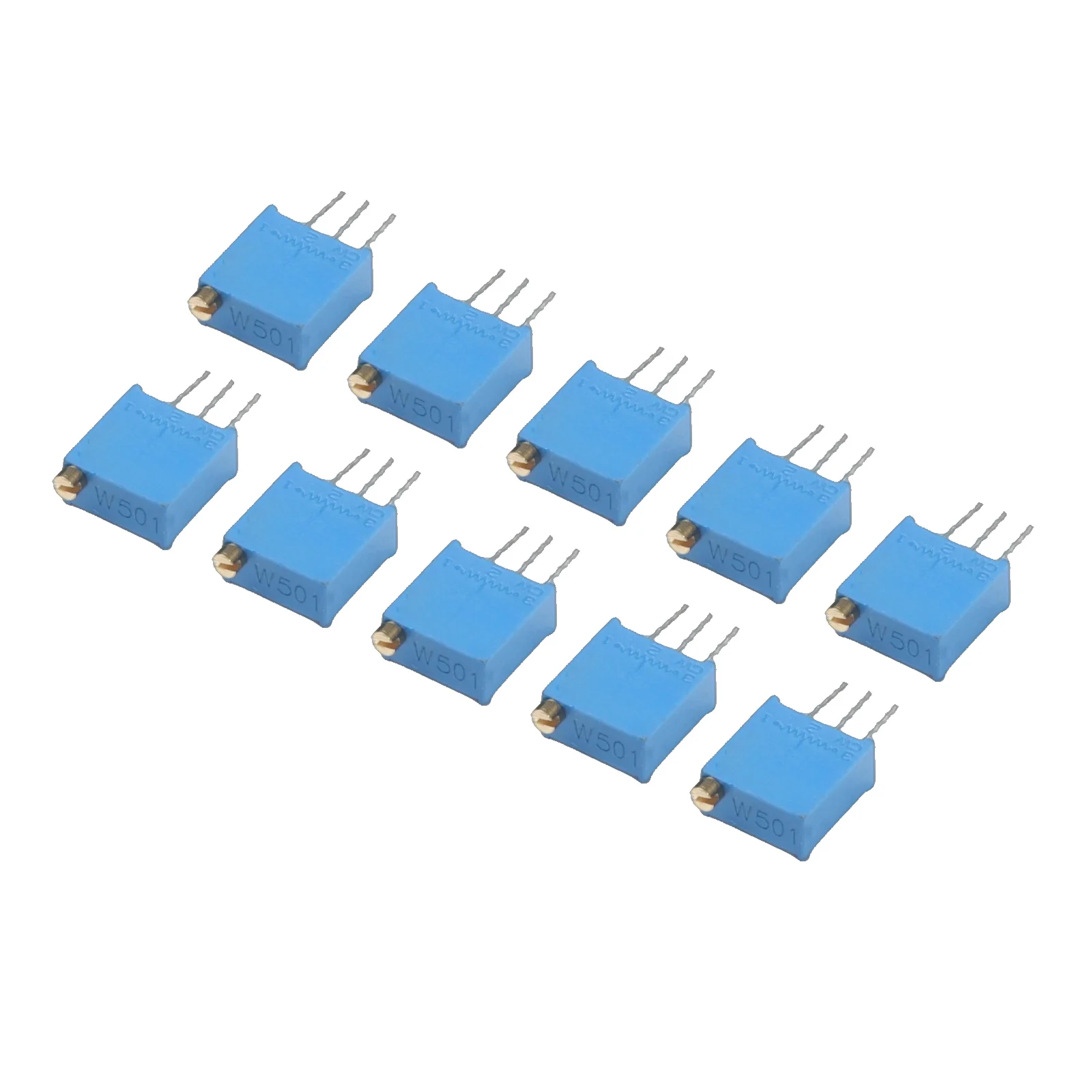 Blue 3296W Multiturn Trim Potentiometer Kit 10 Values Variable Resistor Set For Arduino Project Soldering And Circuit Board