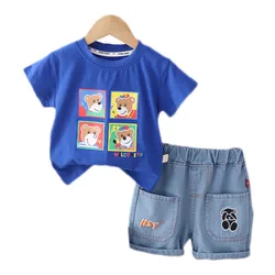 New Summer Baby Boys Clothes Suit Children Girls Cartoon T-Shirt Shorts 2Pcs/Sets Toddler Casual Sports Costume Kids Tracksuits