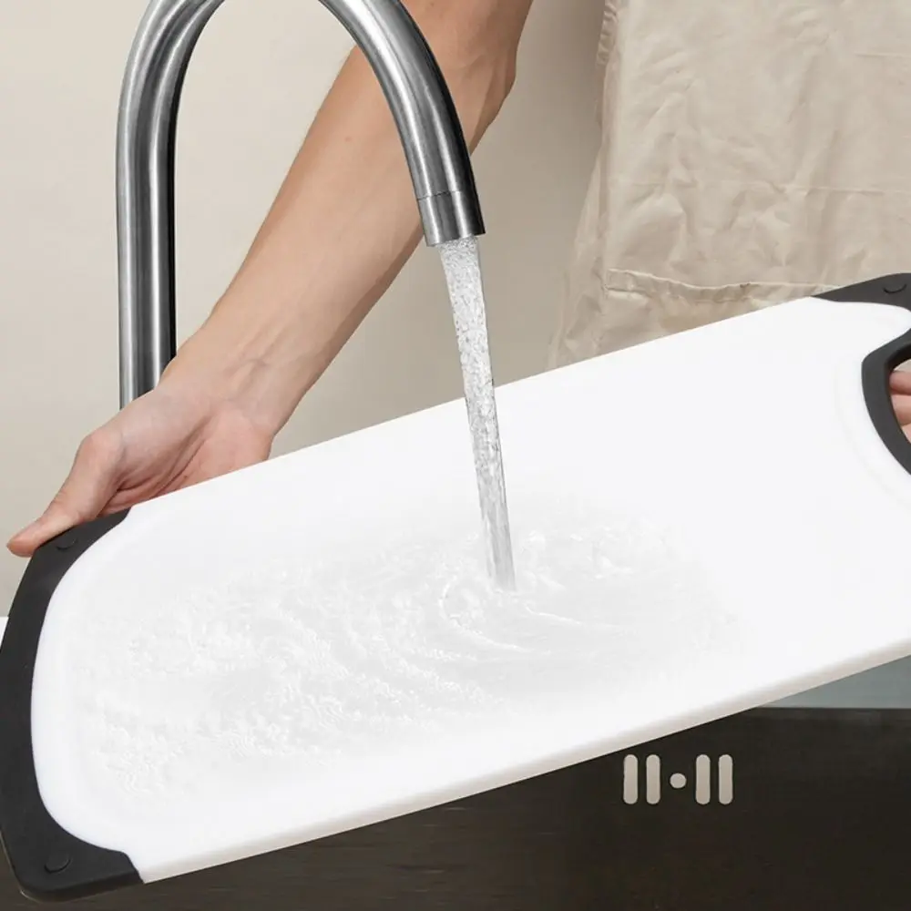 

3 шт. двусторонняя разделочная доска для детского питания, набор пластиковых нескользящих разделочных досок, подвесной дизайн с пазами, разделочный блок для овощей