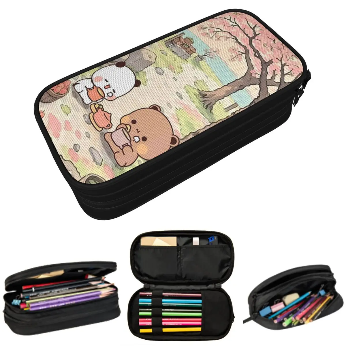 

Cartoon Cute BuBu Panda Dudu Pencil Case for Boys Girls School Pen Box Pencil Bag Stationery Supplies Pen Holder Bag