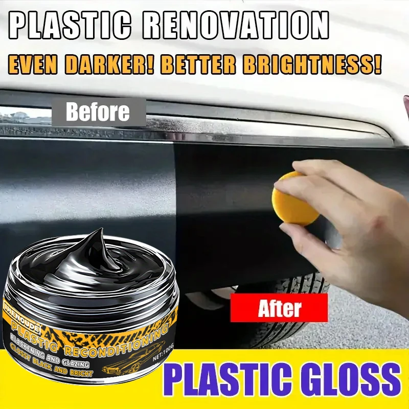 Cire brillante pour pneus de voiture et de camping-car, 1 pièce, 100g, rénovation et entretien intérieurs, mise à jour en plastique pour moto, réparation de panneaux de instruments, polissage général pour pneus de voiture