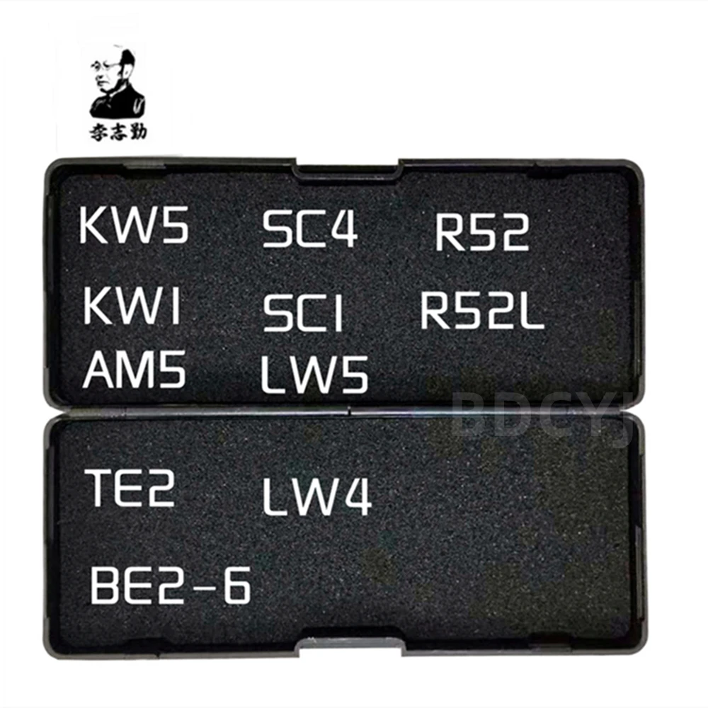 Herramienta Civil 2 en 1 Herramienta Lishi 2 en 1 SC1 KW1 SC4 KW5 R52 SS002 PRO SS001TE2 LW4 LW5 BE2-6 AM5 R52L M1MSI BE2-7 Herramientas de cerrajería