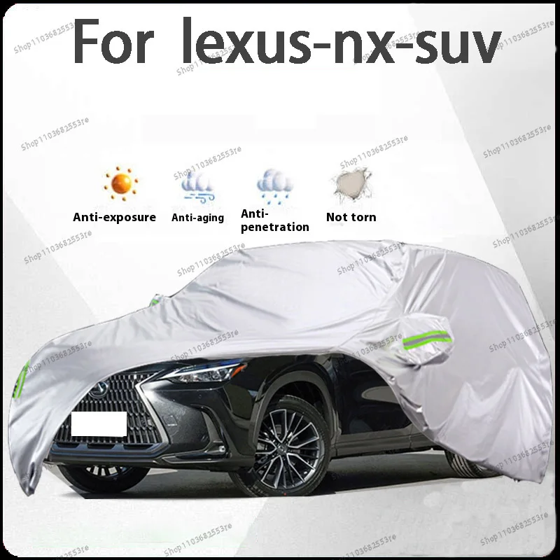 

Чехол для автомобиля Lexus NX Fit — водонепроницаемый, пылезащитный, солнцезащитный козырек (УФ), снегозащитный | Серебряное полное покрытие с защитой в течение всего дня