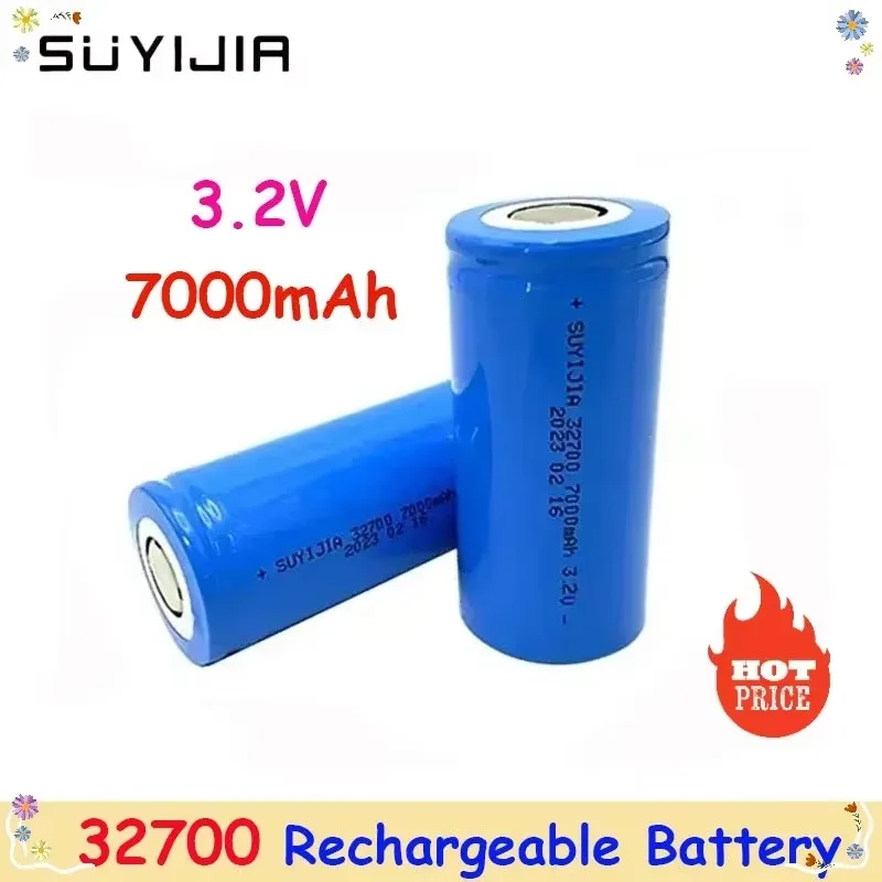 32700 3.2V Lifepo4 Rechargeable Battery 7000mAh Professional Lithium Iron Phosphate Power Batteries DIY Solar Electric Bicycle