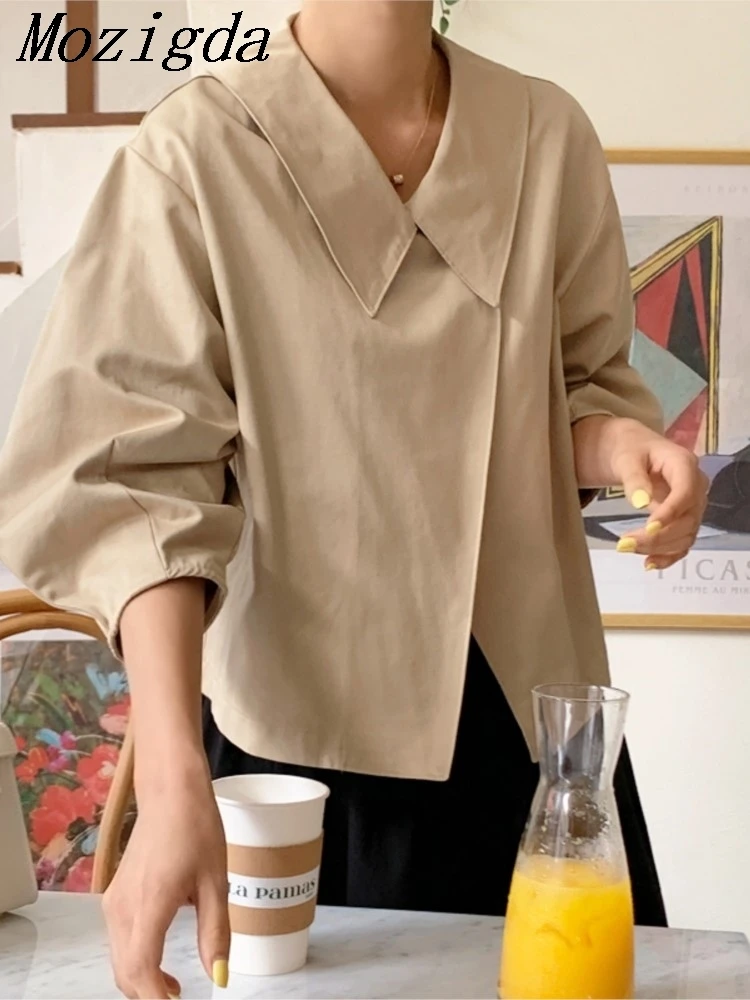 Spring Autumn Simple And Leisure Versatile Loose Windbreaker Cloak Coat Lapel Collar Long Sleeved Solid Color Ladies Coats tops