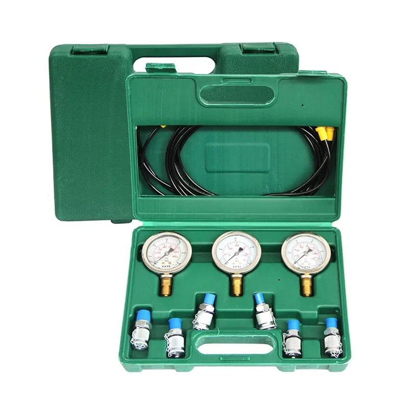 Excavator Hydraulic Test Tool Hydraulic Gauge Portable Test Hydraulic Gauge Set Table Combination